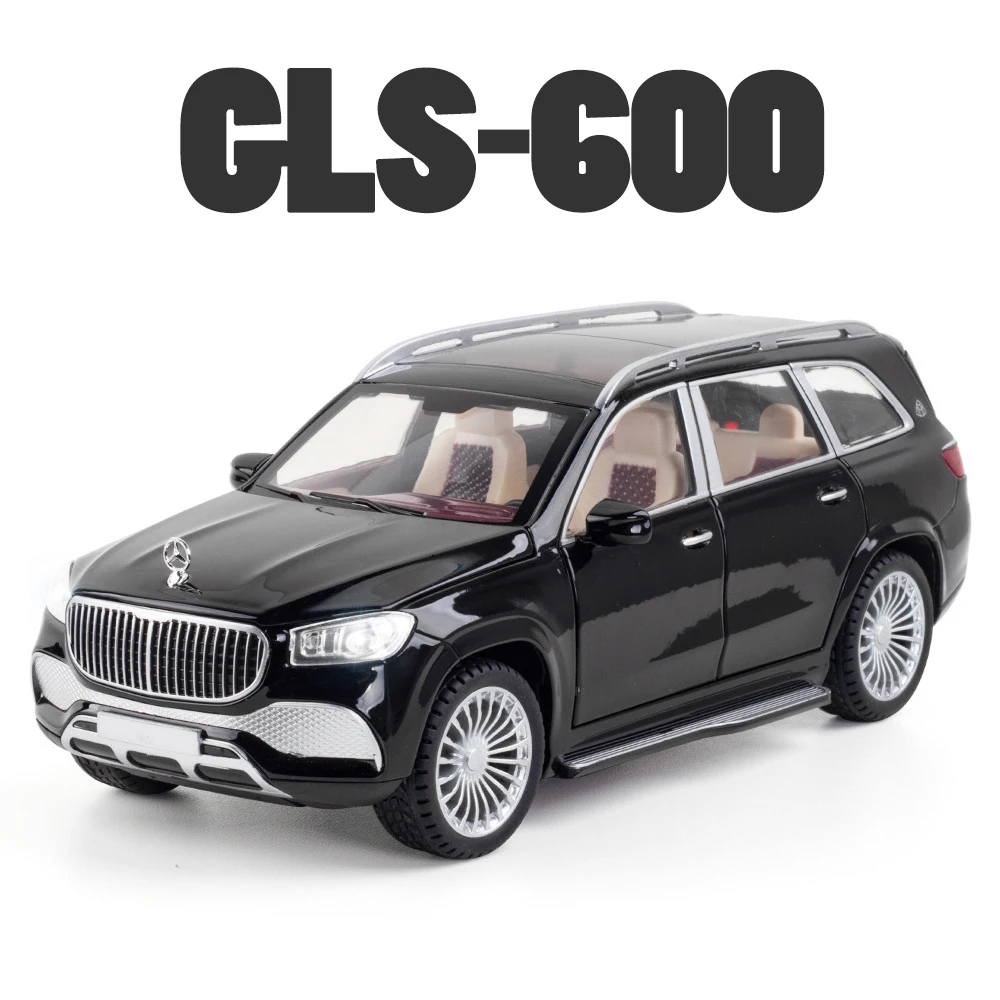 1/24 GLS600 SUV Car Model Diecast Alloy Auto Toy 6 Doors Opened With Light Wheels Can Be Steered Gift For High End Collection | Игрушки и
