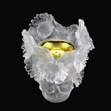 Eastern High-end Roses Design Vase Flowers Container Color Glazed Pot Fascination Luxry Crystal Artwork Desktop Arab Home Decor