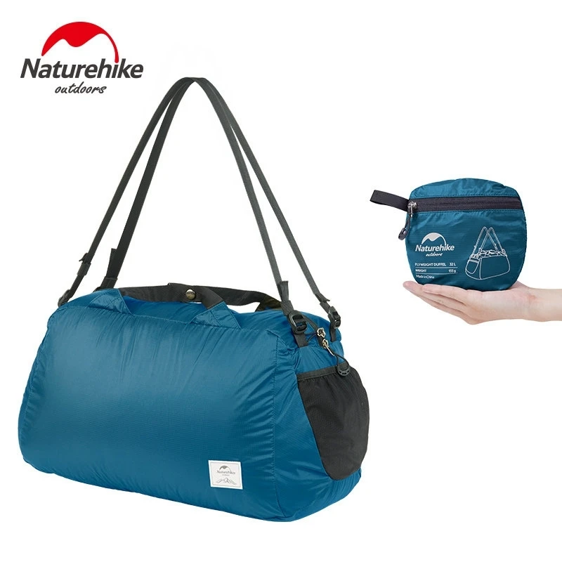 Naturehike 32L Сверхлегкий складной 20D Силиконовый водонепроницаемый мешок дорожные сумки Кемпинг унисекс сумка на плечо открытый туристический рюкзак - Цвет: Sea Blue