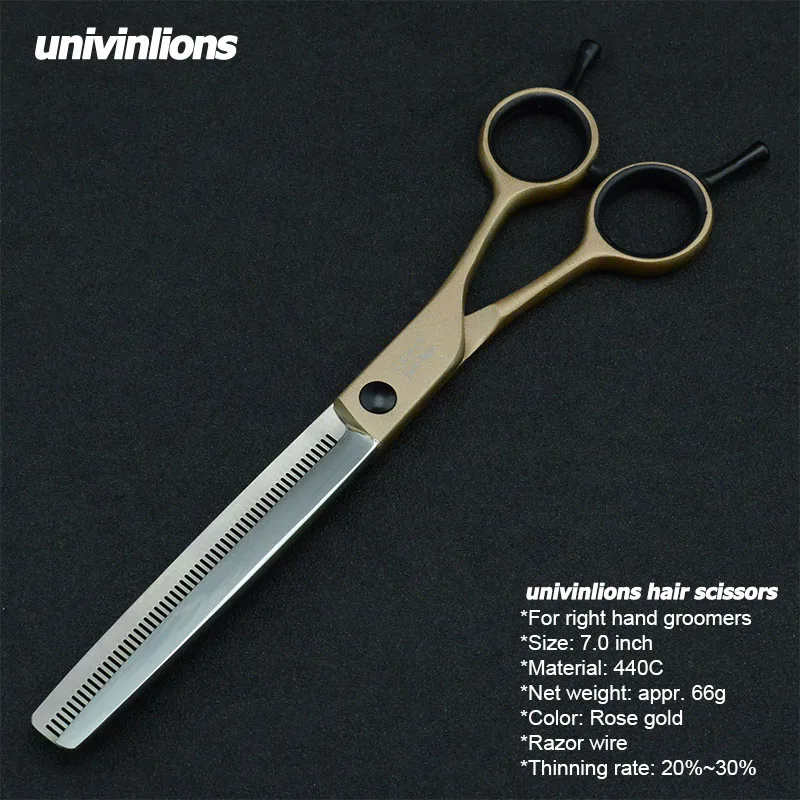 

7" High Quality Pet Dog Gromming Scissors Thinning Shears Sharp Edge Animals Cat Cutting Stainless Steel Barber Cutting Tools