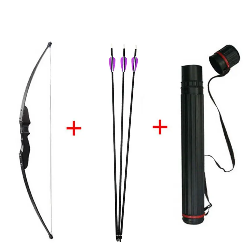 30lb Bow RH Set 1 30/40lbs стрельба из лука изогнутый лук и стрелы набор углерода стрелы 32 дюйма и колчан защитная решетка RH/LH Охота Стрельба аксессуары - Цвет: 30lb Bow RH Set 1