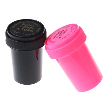 

75ML Push Down Turn Vial Container For Weed Storage Stash Jar Pill Bottle Case Herb Random Colour