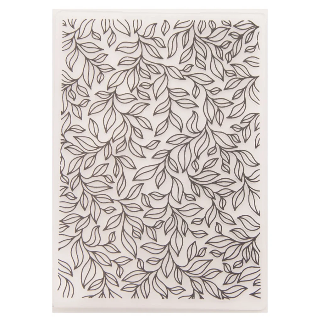 

New Plastic Embossing Folder Template DIY Scrapbook Photo Album Card Craft Tree Leaves