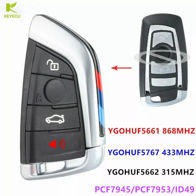 KEYECU модификация умный дистанционный ключ 315 МГц YGOHUF5662 434 HUF5767 868 HUF5661 для BMW 2012 - 2016 5 7