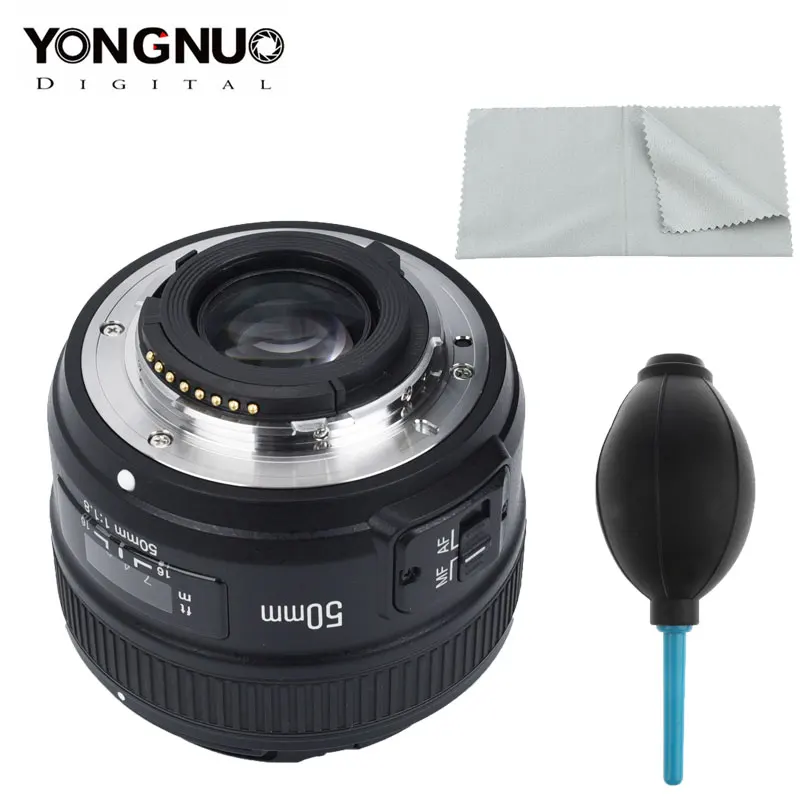 Объектив YONGNUO YN50mm F1.8 с большой апертурой и автофокусом для Nikon D3000 D3100 D3200 D3300 D5000 D5100 D5200 D5300 DSLR