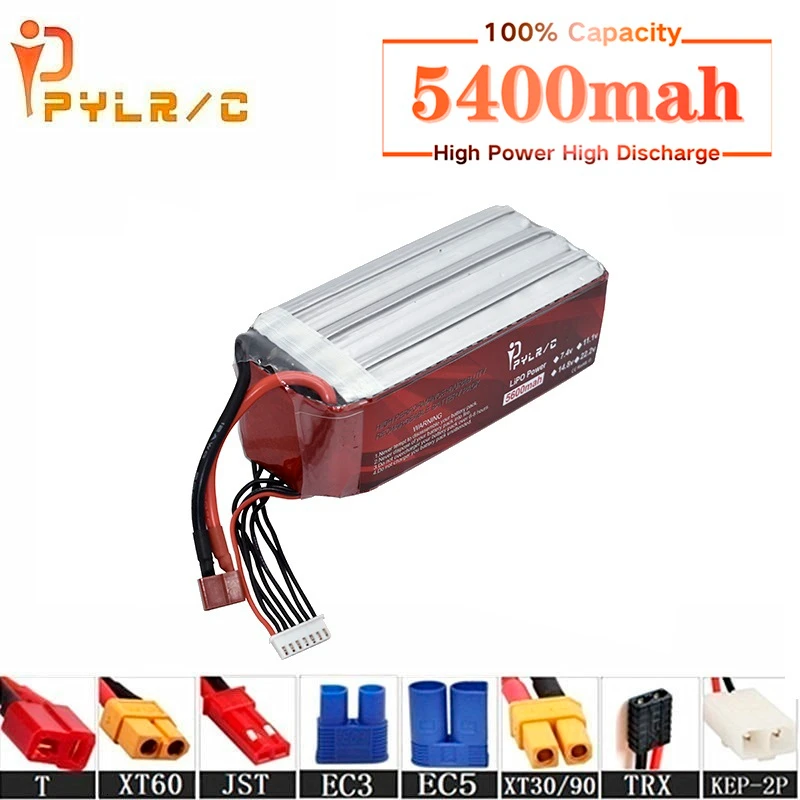 Высокая скорость 22 2 v 5400mAh Lipo батарея для RC вертолетов части 6s литиевая 50C