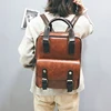 Women Anti Theft Backpacks Students Brown School Bags for Teenage Girls Waterproof Vintage Laptop Leather Big Travel Backpack ► Photo 2/6