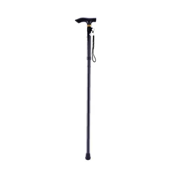 

Aluminum Metal Four Sections Walking Stick Easy Adjustable Foldable Collapsible Travel Cane Camping Trekking Stick