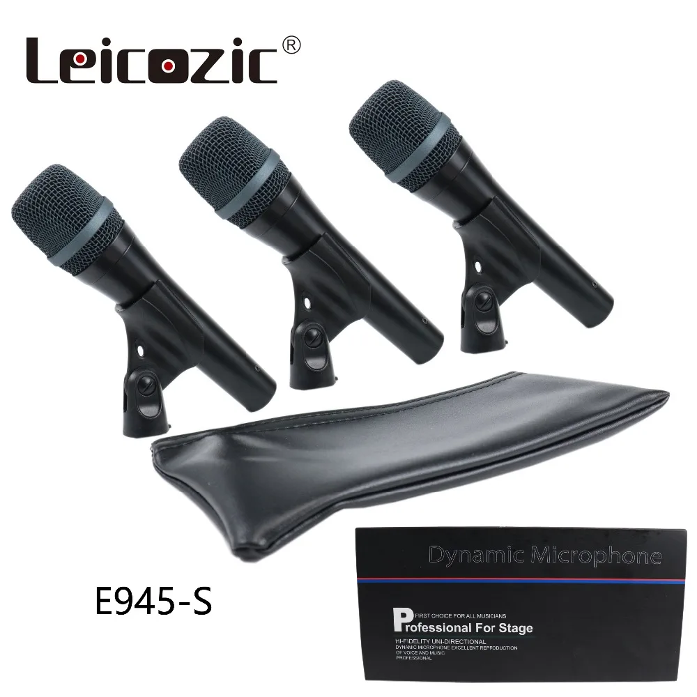 Leicozic E945S 3 шт. суперкардиоидный динамический ручной микрофон вокальный динамик для сцен и студий микрофонный провод микрофон чистый звук