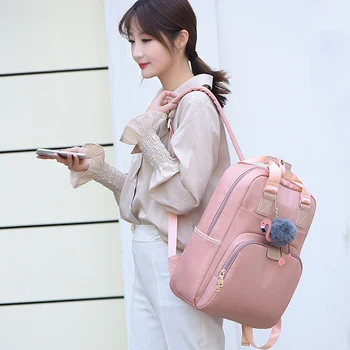 

Stylish Waterproof Laptop Backpack Women Fashion Backpack for girls Black Backpack Female large Bag Pink