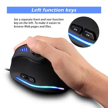 

ZELOTES C-18 Vertical Gaming Mouse 10000DPI Programmable 11 Buttons USB Wired RGB Optical Remote Mouse Gamer Mice игровая мышь
