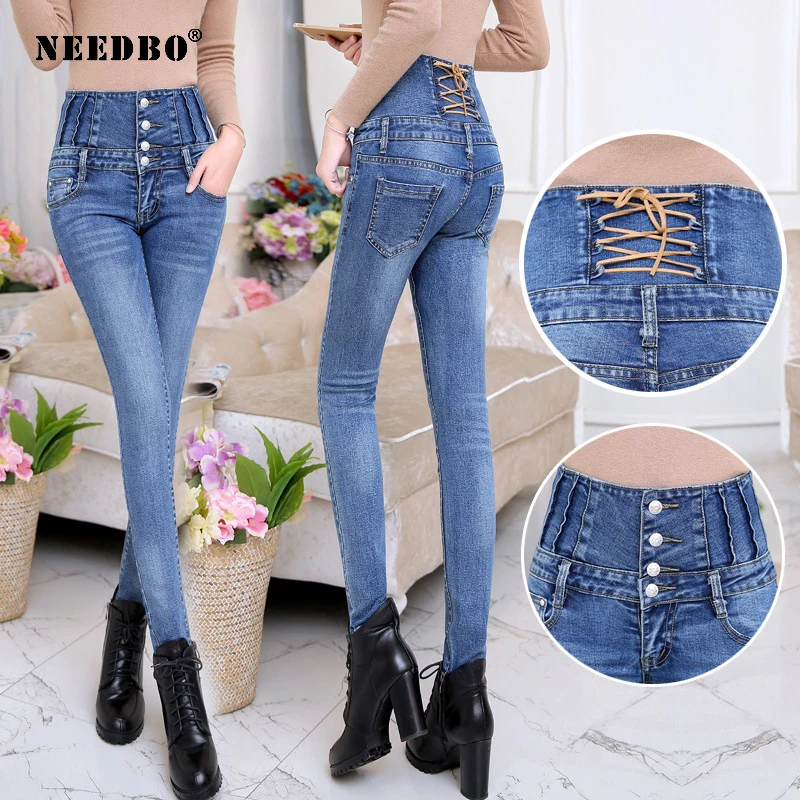 

Skinny Jeans Woman Plus Size High Waist Boyfriend Casual Women Trousers Jeggings Casual Women Jeans Push Up Warm Bodycon Jeans