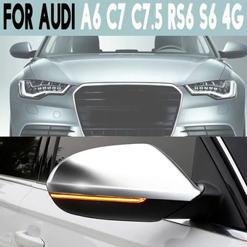 

For Audi A6 C7 C7.5 RS6 S6 4G 2012-2018 Dynamic Turn Signal Light LED Side Mirror Sequential Indicator Blinker