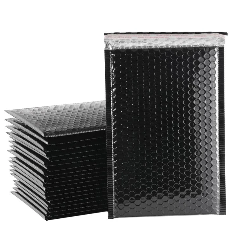 50pcs/Lot Foam Envelope Self Seal Mailers Padded Shipping Envelopes With Bubble Mailing Bag Shipping Packages Black Gold Silver