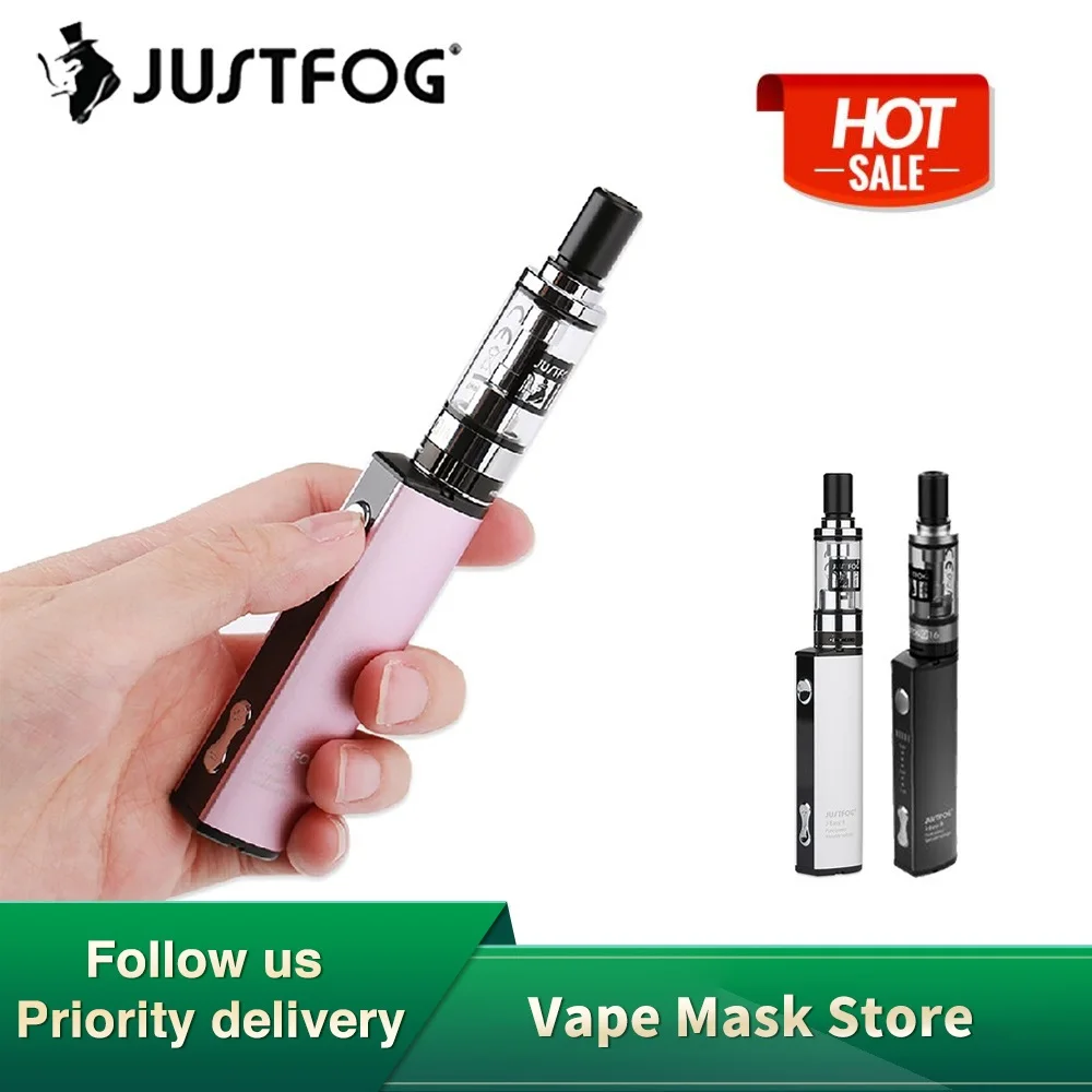JUSTFOG Q16 Starter Kit с 900 мАч встроенный Батарея &amp 1 9 мл сигареты и 8 уровне переменной