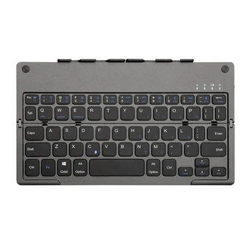 

B048 Foldable Wireless Ergonomic Ultra Thin Office ABS Universal Bluetooth Keyboard With Tablet Stand Travel Home Rechargeable