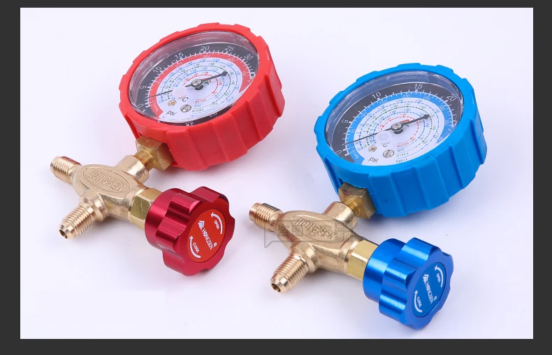 Hongsen HS-466 Haushalts klimaanlage Fluor-Kühl gaszähler Ventil druck Krümmer messgeräte für r410a r22 r134a r404a eingestellt – Detail 7