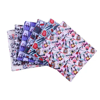 

50*145CM Fashion pattern Polyester cotton Fabric Patchwor Printed for Tissue Kids Home Textile for Sewing Doll Dress Curtain