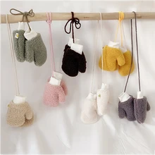 Детские перчатки; рождественские детские варежки с длинными пальцами для девочек и мальчиков; зимние теплые перчатки для младенцев; Плюшевые варежки с рисунком динозавра; От 2 до 6 лет