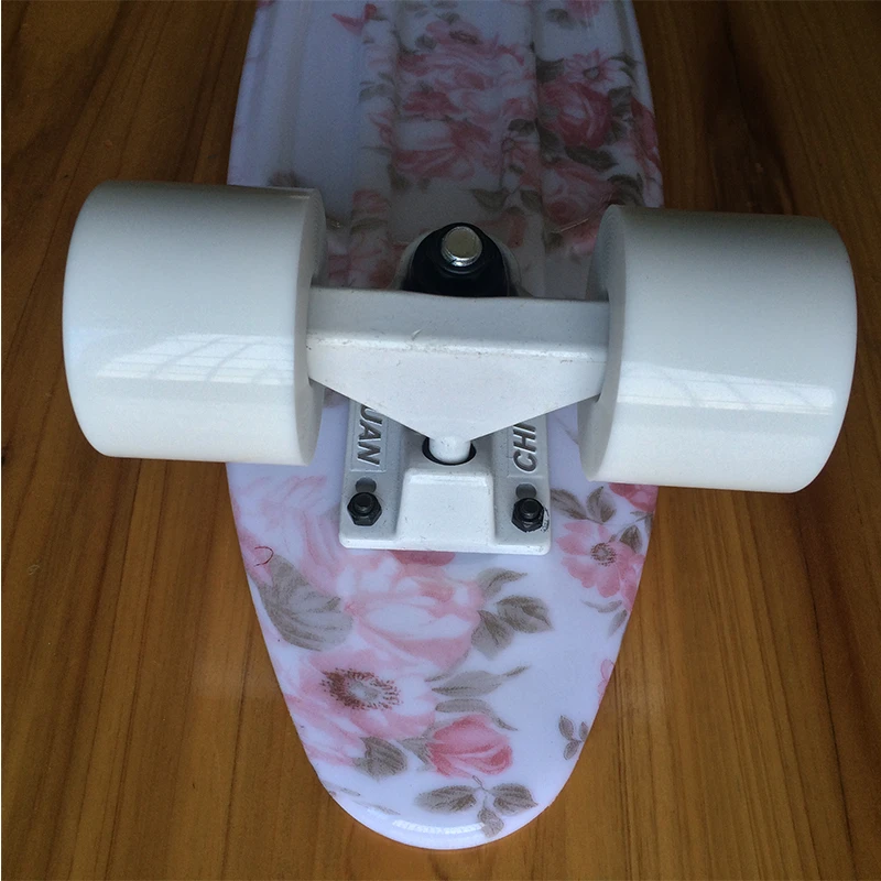 Пластиковый скейтборд CHI YUAN Mini Cruiser 22 &quotX 6&quot Ретро Длинный с цветочным