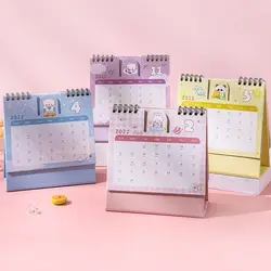 Calendrier animal de dessin animé 2022 calendrier Agenda quotidien, organisateur, décoration de bureau, accessoires de papeterie de bureau 
