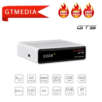 

GTMEDIA GTS Android TV Box 4K H.265 Media Player 3D Video Netflix Wifi Bluetooth Smart TV Box Set top box Decoder