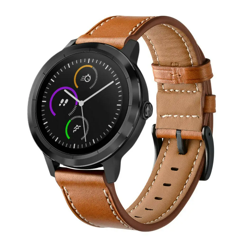 Кожаный ремешок для Garmin Vivoactive, 3 ремешка, спортивный ремешок из натуральной кожи, сменный ремешок, ремешок для часов, наручные часы, браслет