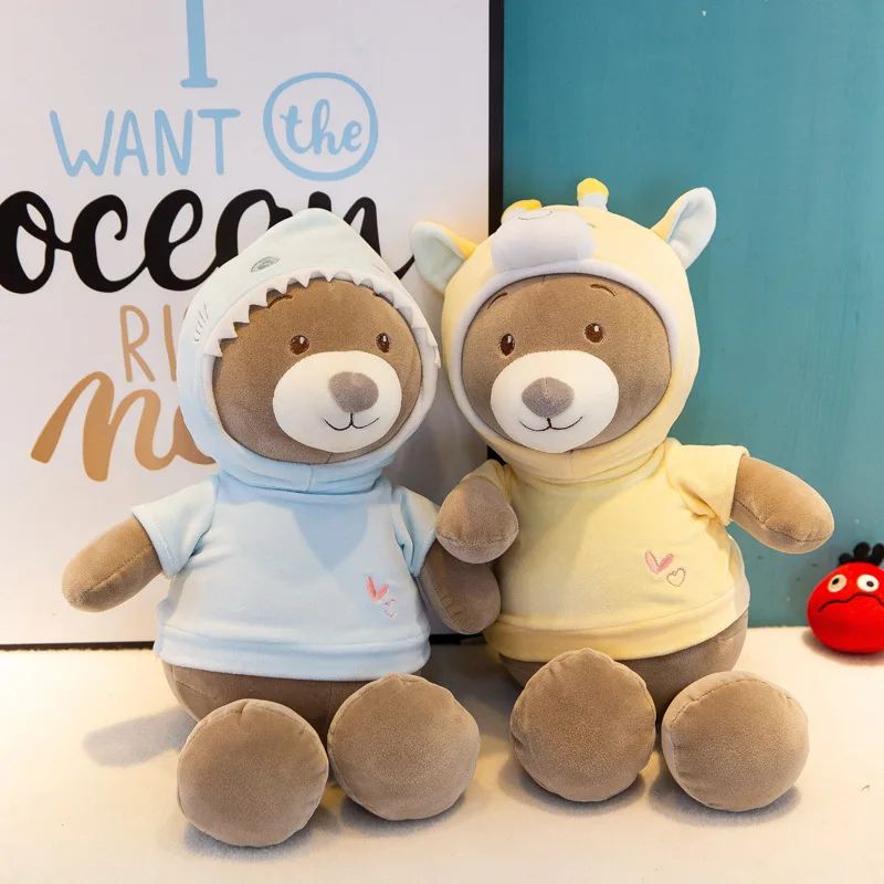 

New Style Pacify Bear Doll Dressed Bears Doll Baby Pajama Hugging Plush Toys Children Gift for a Girlfriend