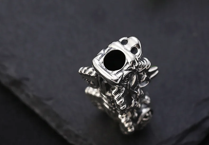 925 серебряные бусины Pixiu, винтажное Стерлинговое Серебро, бусины Fengshui Beast, богатство пиксиу, бусины мощные для богатства