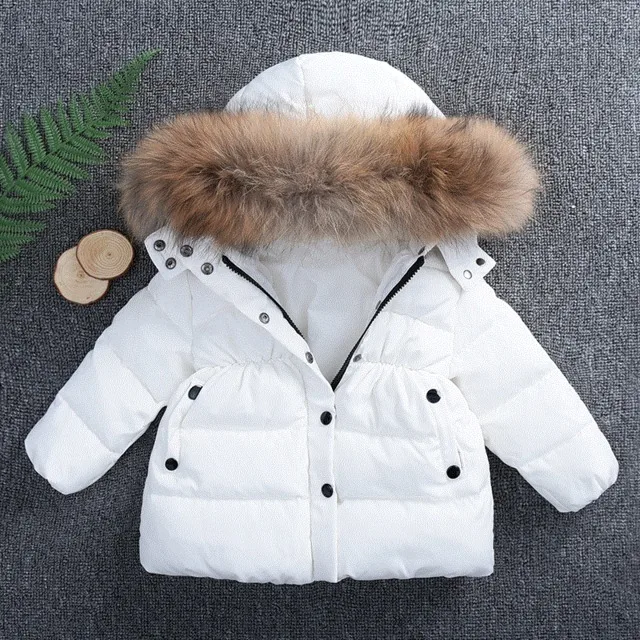 

Girl'S Coat 2019 Winter New Style Baby Girls Thick Cotton-padded Jacket 1-2-3-Year-Old 4 Small CHILDREN'S down Jacket Cotton-pad