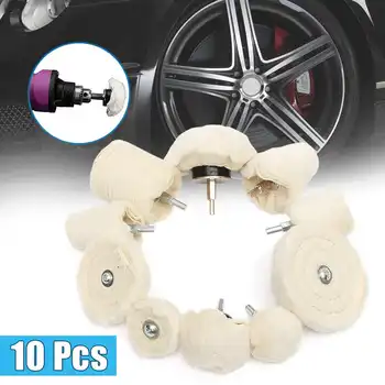 

New 10Pcs 34mm-95mm T Style/Cone Polishing Wheel Buffing Wheel Grinding Head Cloth Grinder Brush Rotary Abrasive Tools