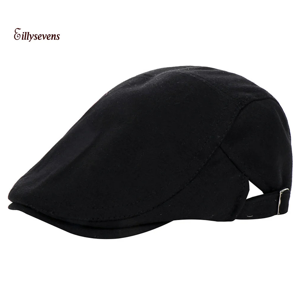 Fashion Casual Berets Womens Hats Mens Cap Unisex Beret Hat Solid Baseball Flat Topee Sombreros Mujer | Аксессуары для одежды