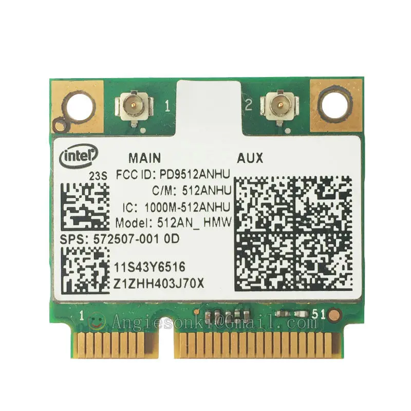 

Wi-Fi-карта Link 5100 512ANHMW Half-Mini WLAN 43Y6517 572507-001 для Lenovo IBM Intel 300 Мбит/с T400S SL410 SL510 Dv6 Dv7 Dv8