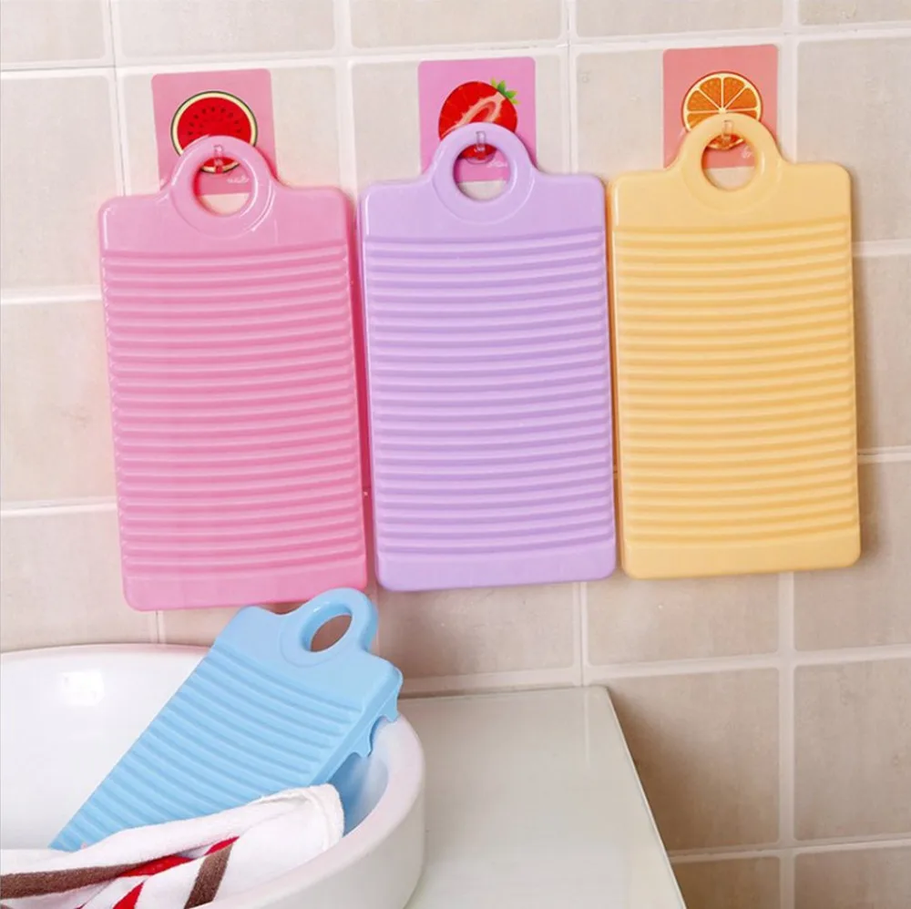 Wall-mounted Plastic Non-Slip Mini Washboard Home Underwear Washboard Thickened Washboard Household Clothes Cleaning Tool