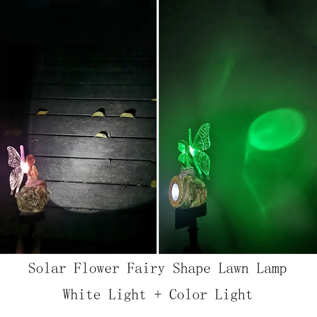 2LED Солнечная энергия уличный дорожный светильник, лампа для двора, сада, лужайки, ландшафта, белый+ цвет, удобная практичная модная одежда для отдыха