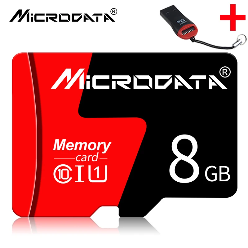 Класс 10 TF карта памяти Micro SD карты 4 ГБ 8 ГБ 16 ГБ 32 ГБ 64 Гб 128 Гб Microsd внутренний флеш-накопитель для смартфона - Емкость: 8G with Card Reader