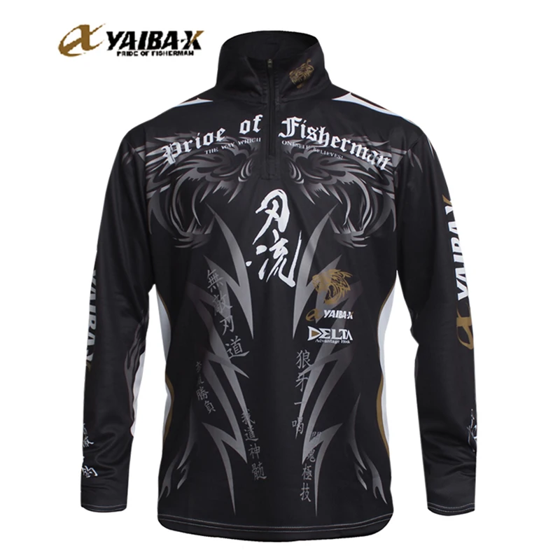 Бренд YAIBA-X мужские рыболовные рубашки Осень Лето длинный рукав, дышащий Одежда для рыбалки открытая спортивная рыбалка одежда - Цвет: 1