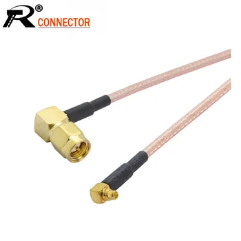 

10pcs/lot Right Angle MMCX Male to SMA Male Right Angle Pigtail Cable RG316 RF Coaxial Cable 15cm/50cm/100cm/200cm