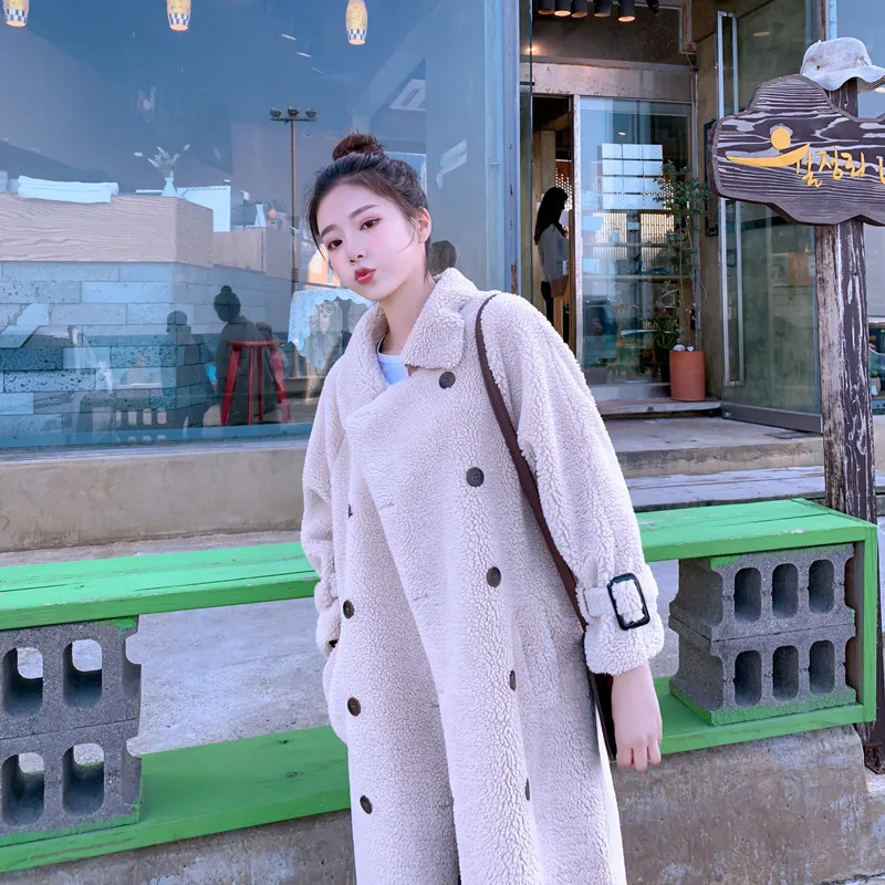

Large Cargo 2018 Autumn And Winter New Style Korean-style WOMEN'S Wear Fur Suede Lambs Wool Cotton Coat