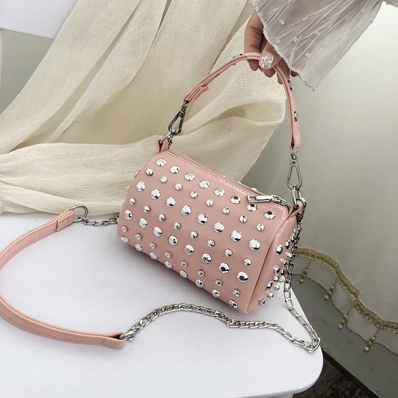 

New Elegant Shoulder Bag Women Leather Flap Multi-pocket Crossbody Phone Bag Luxury Famous Brand Messenger Rivets Bags XBC036
