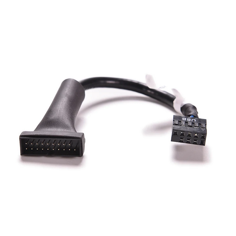 

1PC USB 2.0 9Pin Motherboard Female to 20Pin USB 3.0 Housing Male Adapter Cable Black 12cm 480Mbps USB3.0 Data Cable