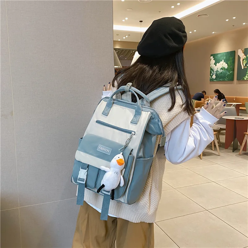 Girl New Cute Waterproof Travel Female Rucksack  Nylon Mommy Bag Ladies Kawaii Backpack Fashion Women Laptop Trendy College Bags