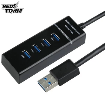 

Redstorm 4 Port USB Hub 3.0 USB C Hub Multi USB Splitter Type C Hab 7 Ports Expander With Power Adapter For Windows Laptop PC