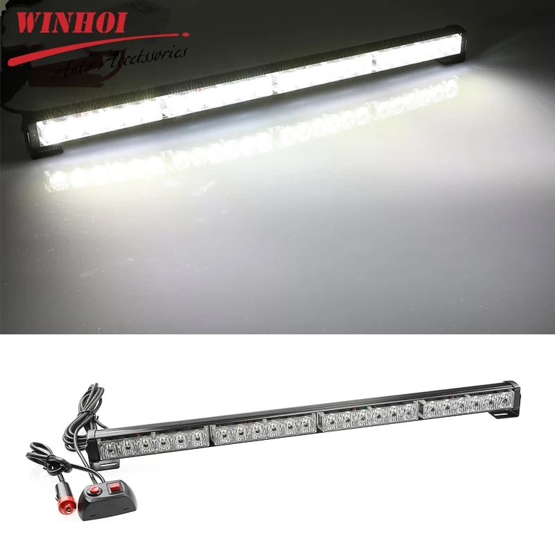 

Led Flash Car Strobe Light Bar 12V 24W 24LED Car Led Light Bar Universal for Boat Truck ATV SUT Roof Flashing Warning Light Bar