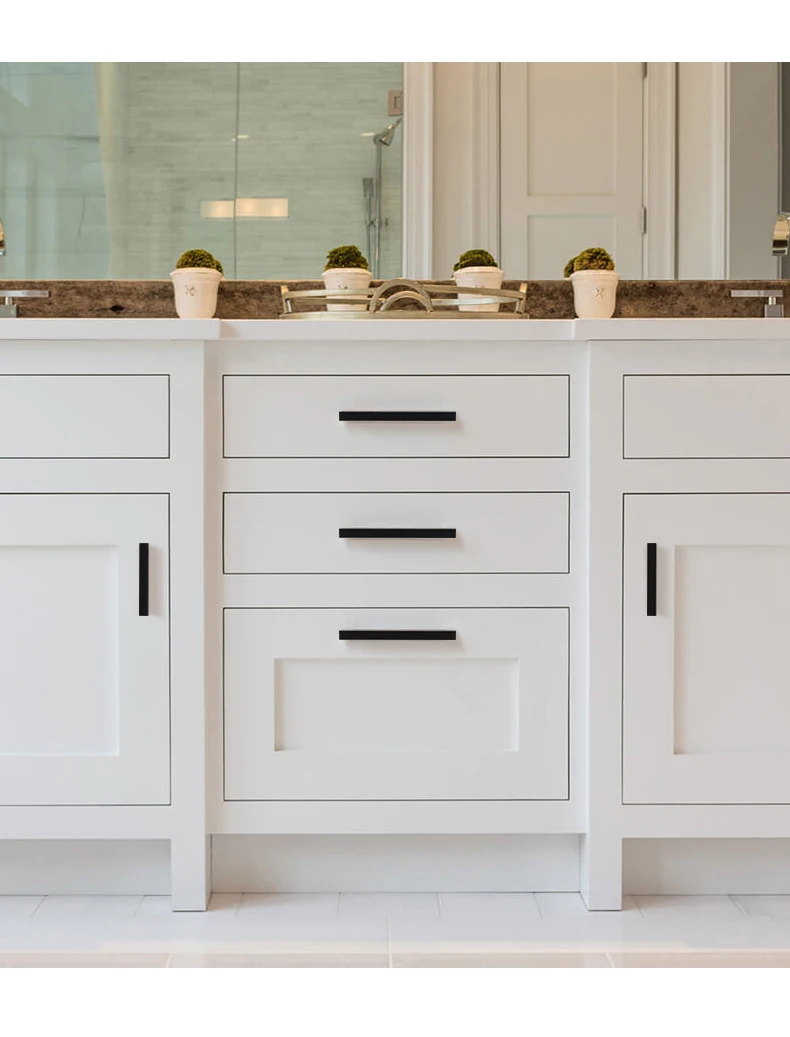 YONFIA 3728 Black Long Aluminium Profile Wardrobe Cabinet Drawer Pull Handle Long Gold Kitchen Furniture Closet Pull Door Handle