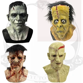 

Realistic Latex Frankenstein Mask Halloween Party Costume Fancy Dress Cosplay Adult Size