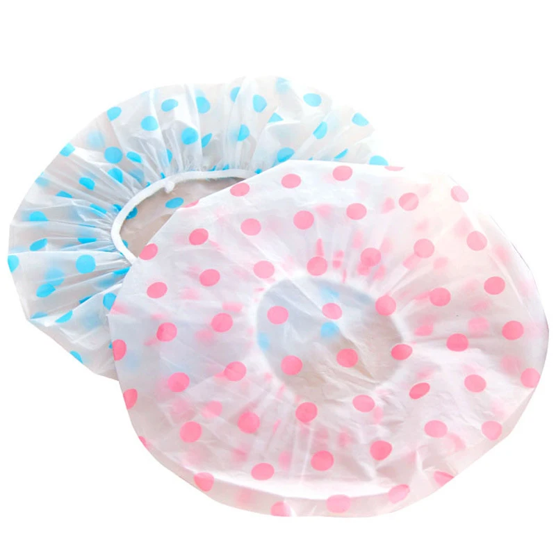 Shower Caps Bathing Waterproof Adult Hair Drying Caps Dustproof Plastic Head Covers for Women Hair Salon Elastic Shower Cap 6