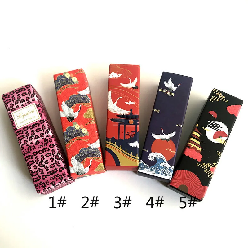 

50 pcs Black square Chinese style cosmetic packaging carton Case Lipstick Packing Box Single Glaze Manual Gift