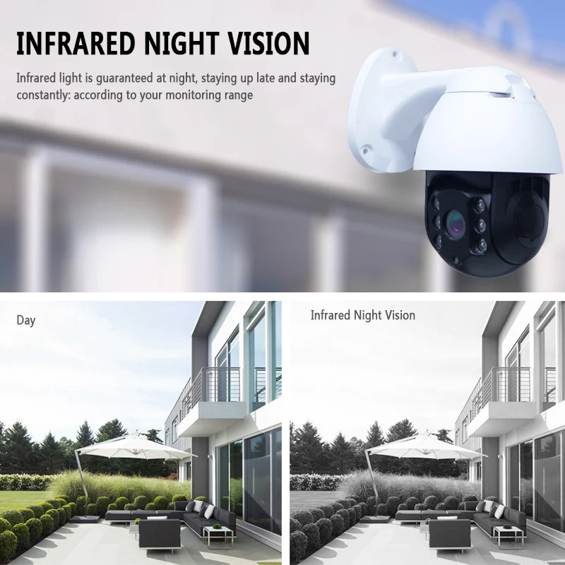 Inesun Auto Tracking PTZ IP Camera Outdoor 1080P HD Wireless WiFi Home Security Surveillance System Waterproof IR Night Vision