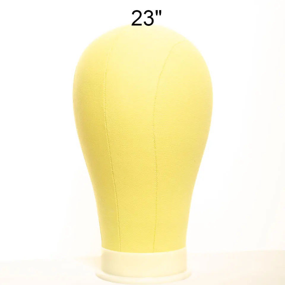 Yellow 23 inch Жёлтый блок брезентовый манекен голова парики манекен голова демонстрация делая Стайлинг модельный манекен голова для изготовления ШЬЮТ В парики - Цвет: Yellow 23 inch